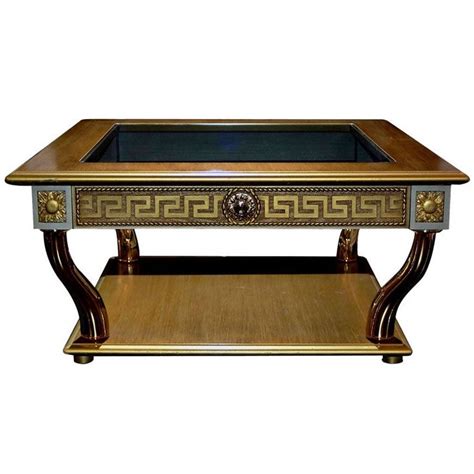 white versace coffee table|Versace home table.